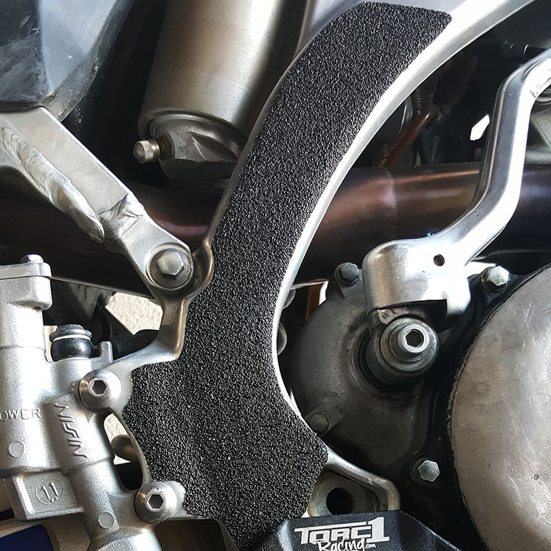 yz450f frame grip tape left side close up view by zilla griptape