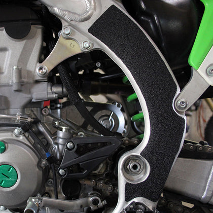 kx450f frame grip tape right side close up view by zilla griptape