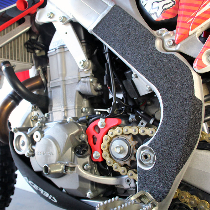  crf450r frame grip tape left side close up view by zilla griptape
