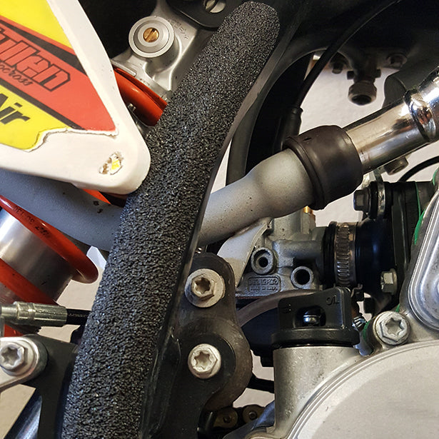 ktm50 sx frame grip tape right side close up view by zilla griptape