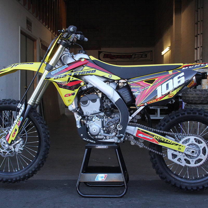 rmz250 frame grip tape side view by zilla griptape