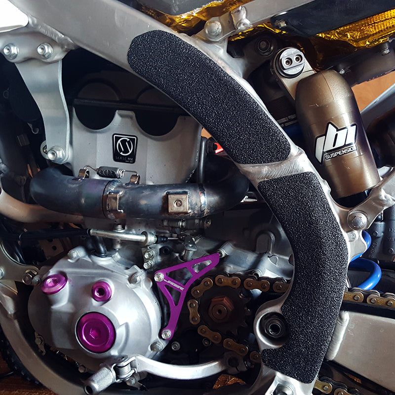 yz450f frame grip tape right side close up view by zilla griptape