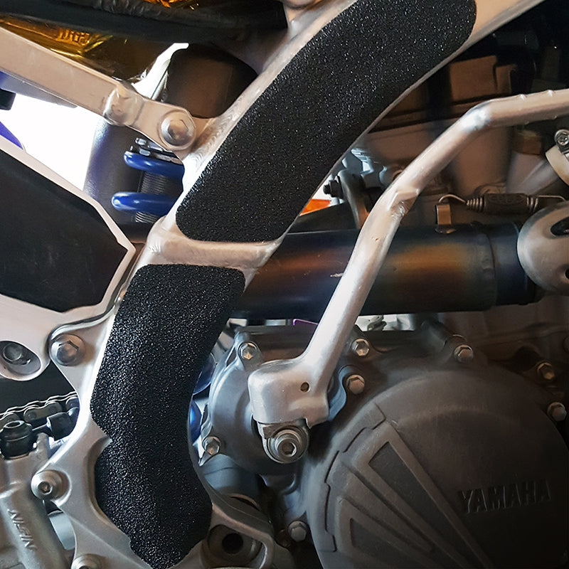 yz250f frame grip tape right side close up view by zilla griptape